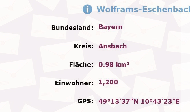 1 Postleitzahl in Wolframs-Eschenbach, Bayern