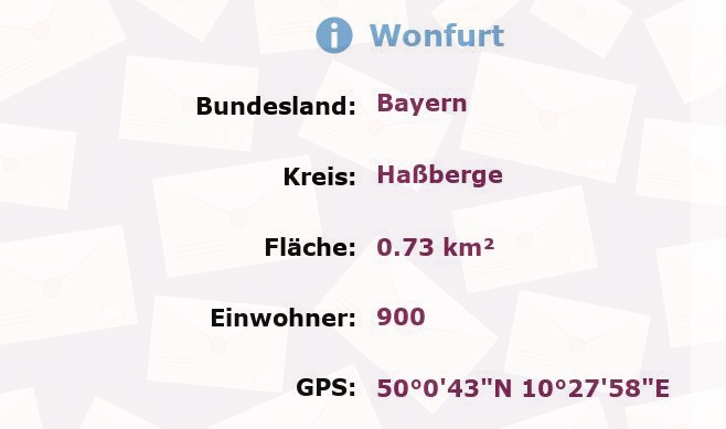 1 Postleitzahl in Wonfurt, Bayern