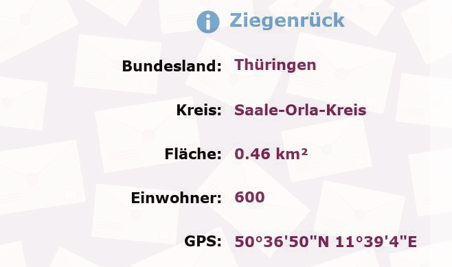 1 Postleitzahl in Ziegenrück, Thüringen