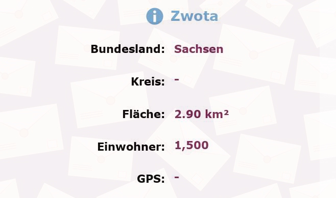 1 Postleitzahl in Zwota, Sachsen